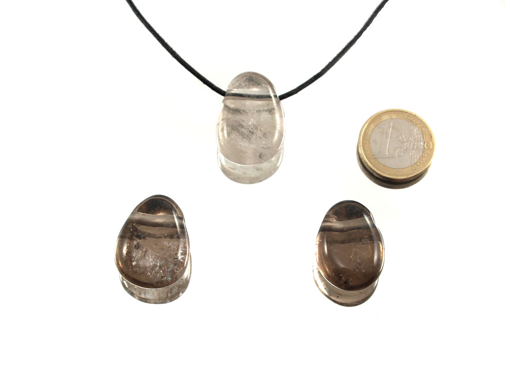 Smoky Quartz Drop Bead Pendant