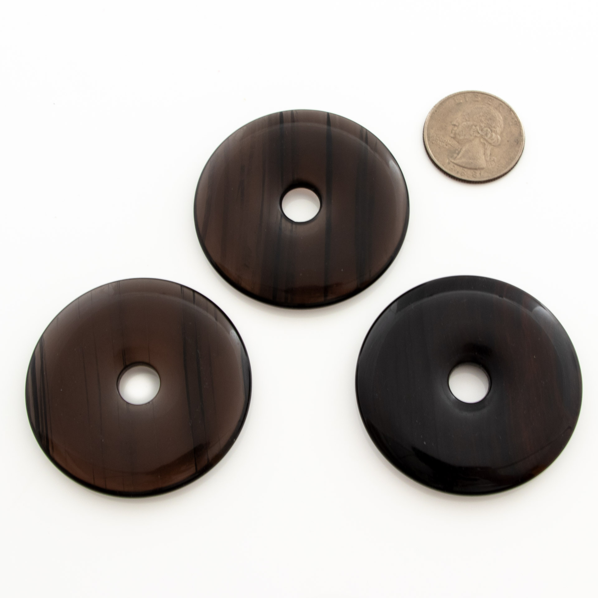 Midnight Lace Obsidian Jewelry Donut 50 mm