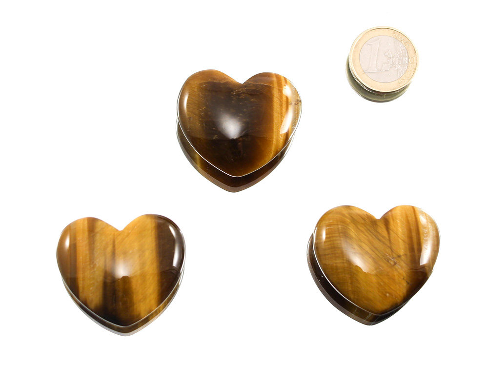 Tiger Eye Heart EXTRA - 1 pc