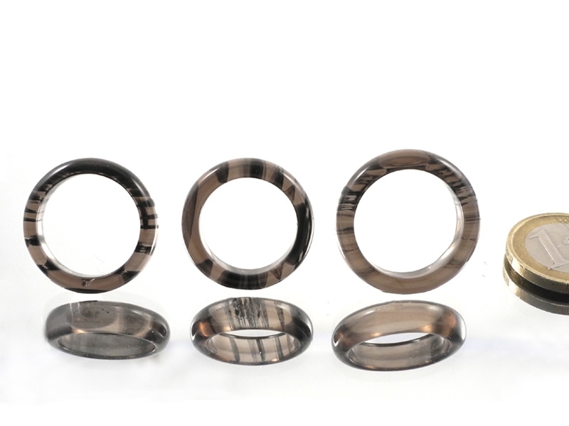 Midnight Lace Obsidian Gemstone Rings - 50-piece Set