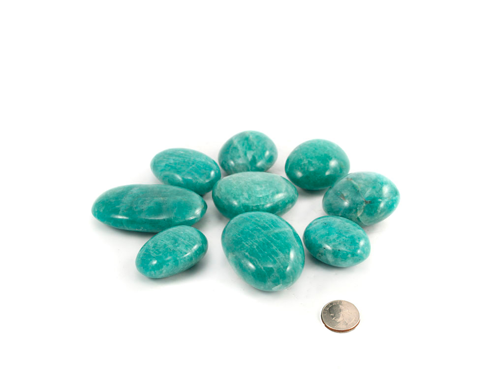 Amazonite XL Tumbled Stones - 1 lb