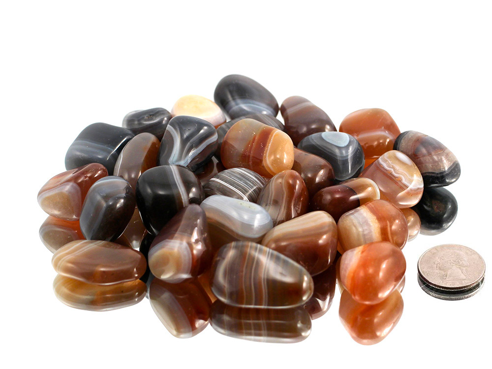 Agate (Natural) Tumbled Stones - 1 lb