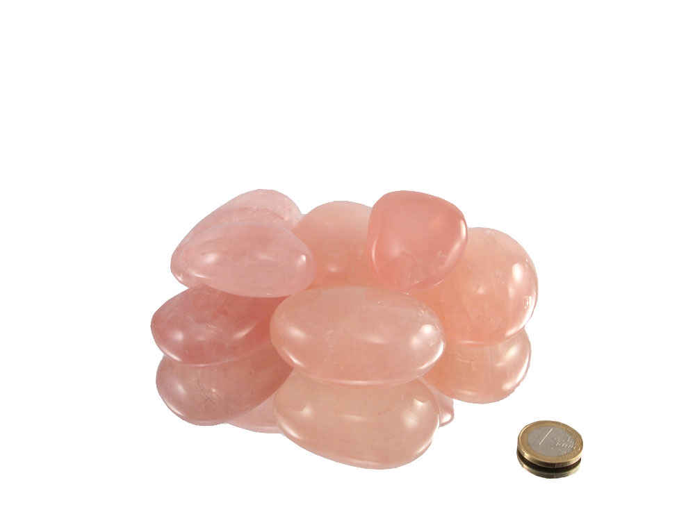 Rose Quartz XL Oval Tumbled Stones - 1 lb