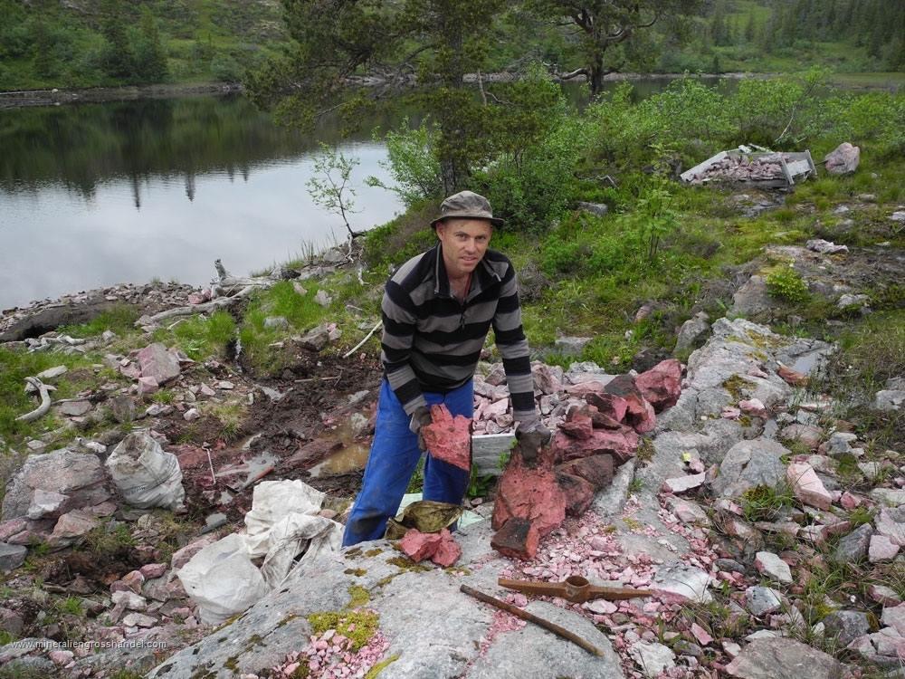 Thulite Bead Strand 4 mm - 1 pc