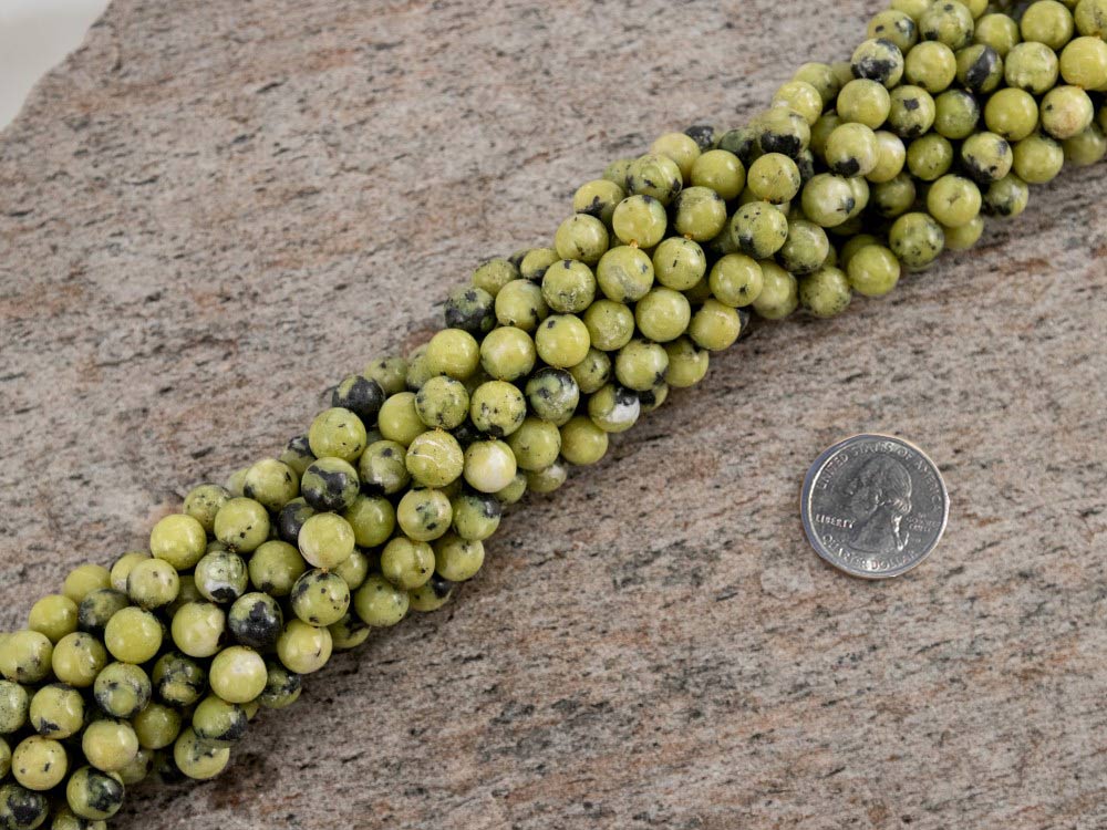Lizardite Bead Strand 8 mm - 1 pc