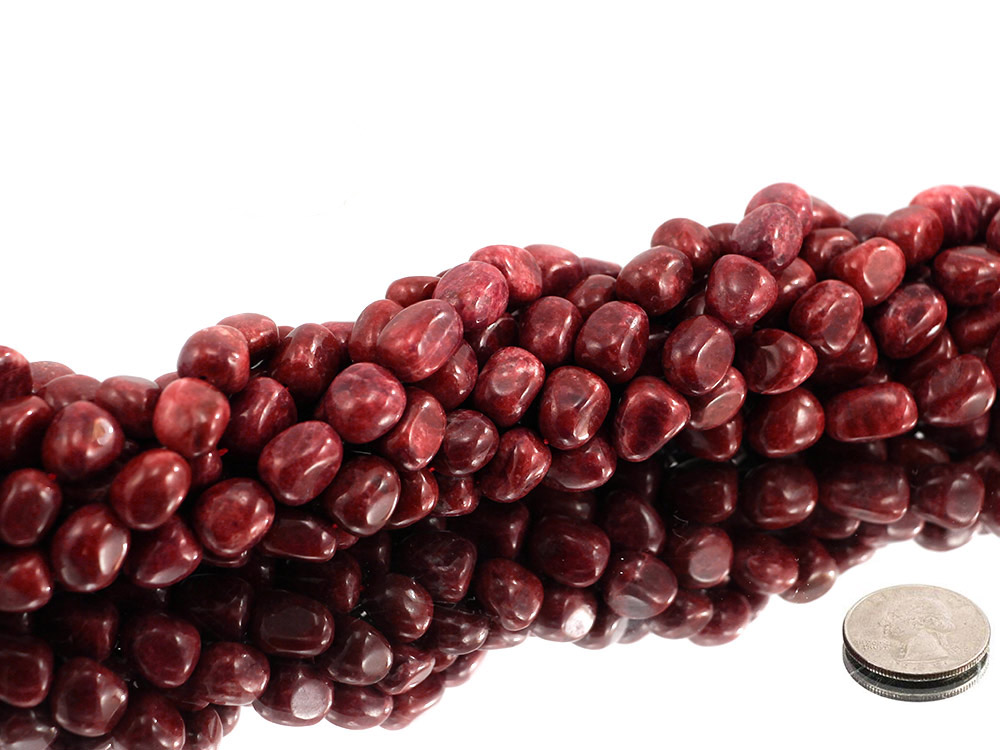 Thulite Nugget Bead Strand - 1 pc