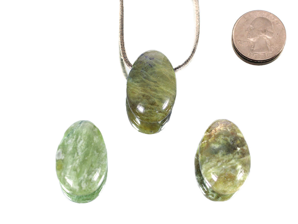 Vesuvianite Drop Bead Pendant