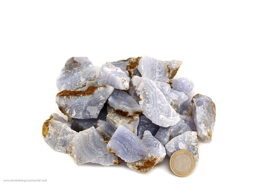 Blue Lace Agate Chips/Small Rough Stones - 1 lb