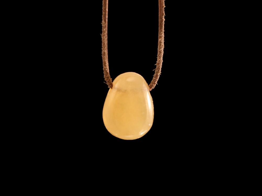 Orange Calcite Drop Bead Pendant