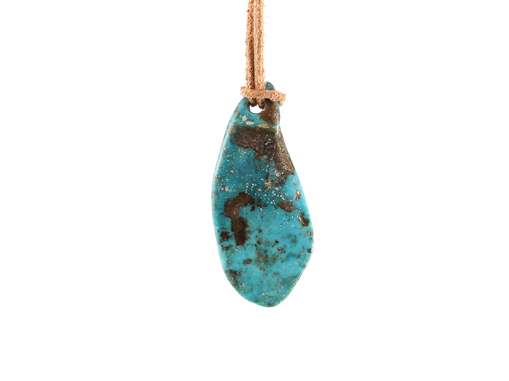 Natural Turquoise Freeform Pendant - Small