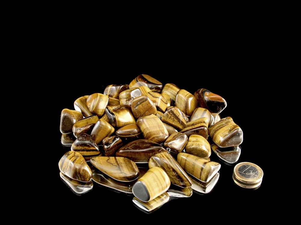 Tiger Eye Tumbled Stone A Grade - 1 lb