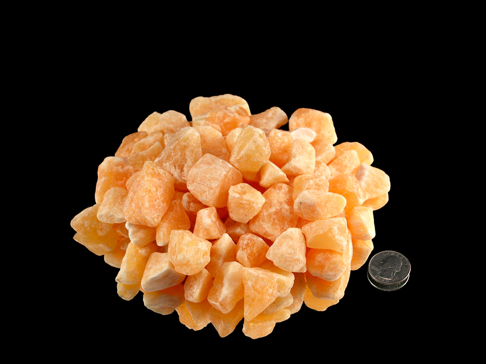 Yellow Calcite Small Rough Stones - 1 lb