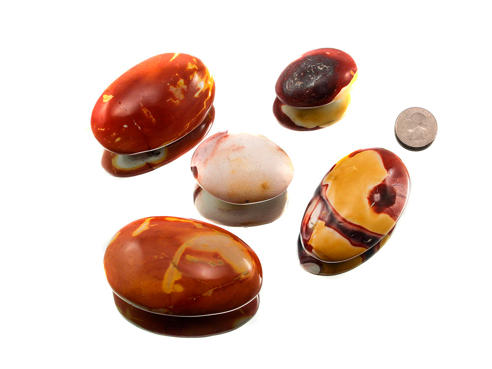 Mookaite Jasper Oval XL Tumbled Stones - 1 lb
