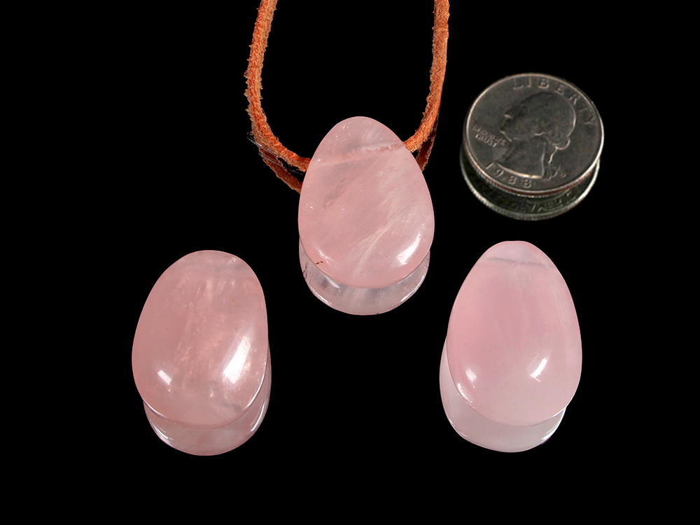 Rose Quartz Drop Bead Pendant