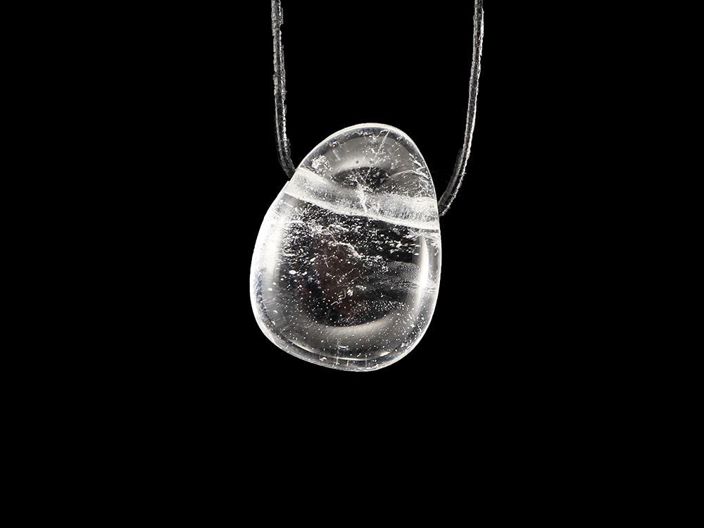 Rock Crystal / Quartz Drop Bead Pendant