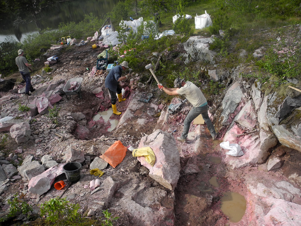 Thulite Bead Strand Oval - 1 pc