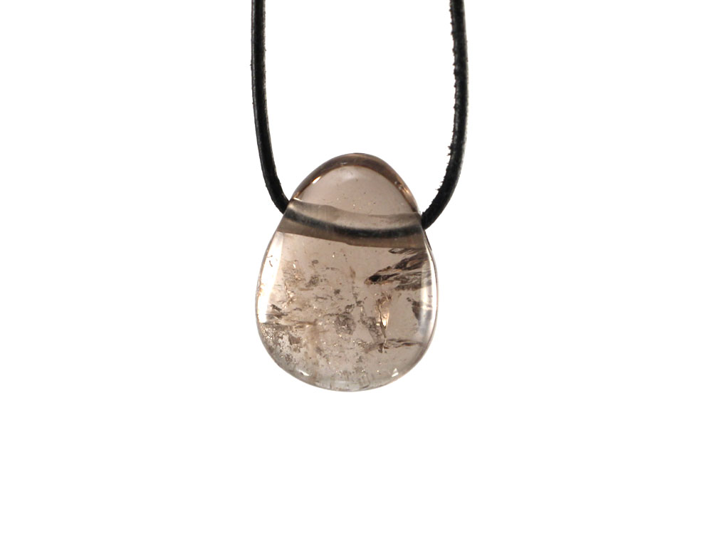 Smoky Quartz Drop Bead Pendant