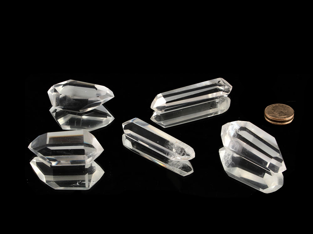 Natural Double Terminated Rock Crystals, polished - 8 oz