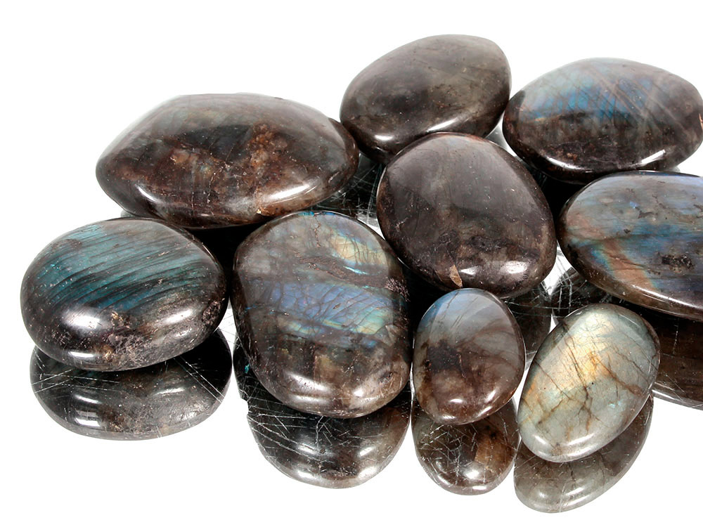 Labradorite XL Tumbled Stones - 1 lb