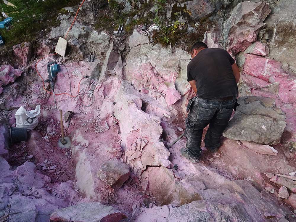 Thulite Tumbled Stones - 1 lb