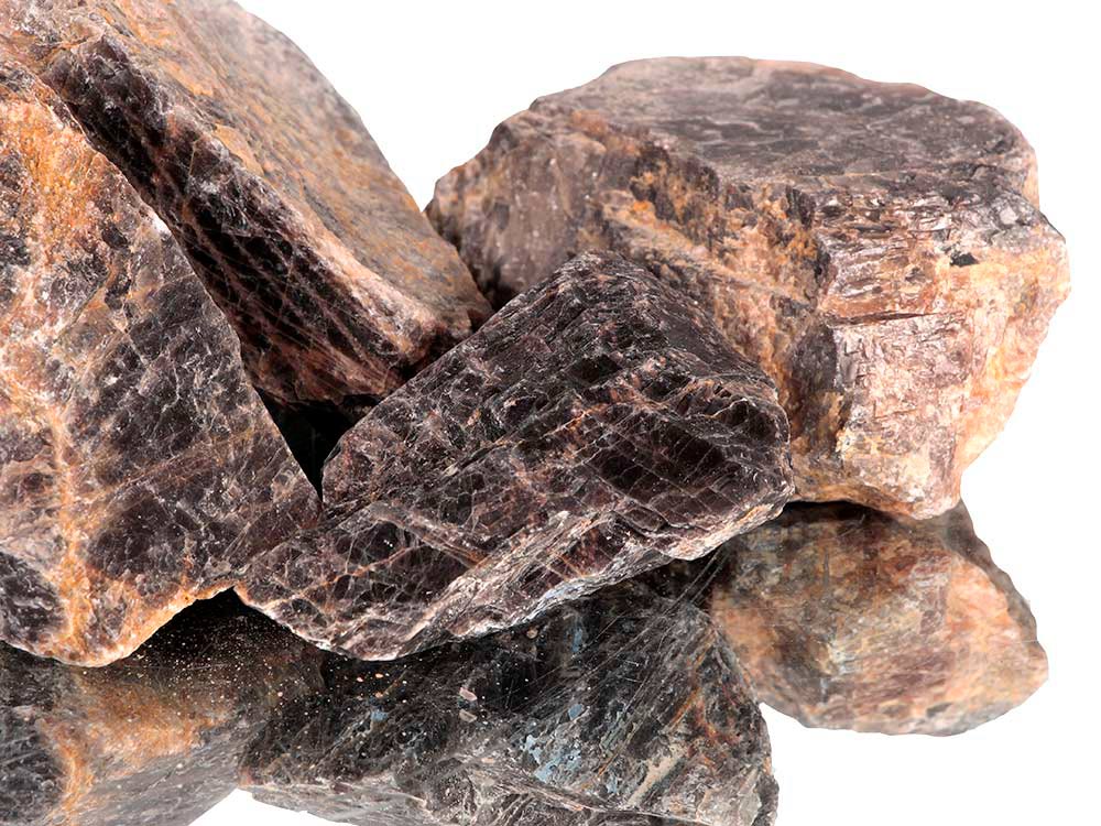 Black Moonstone Rough Stones - 1 lb