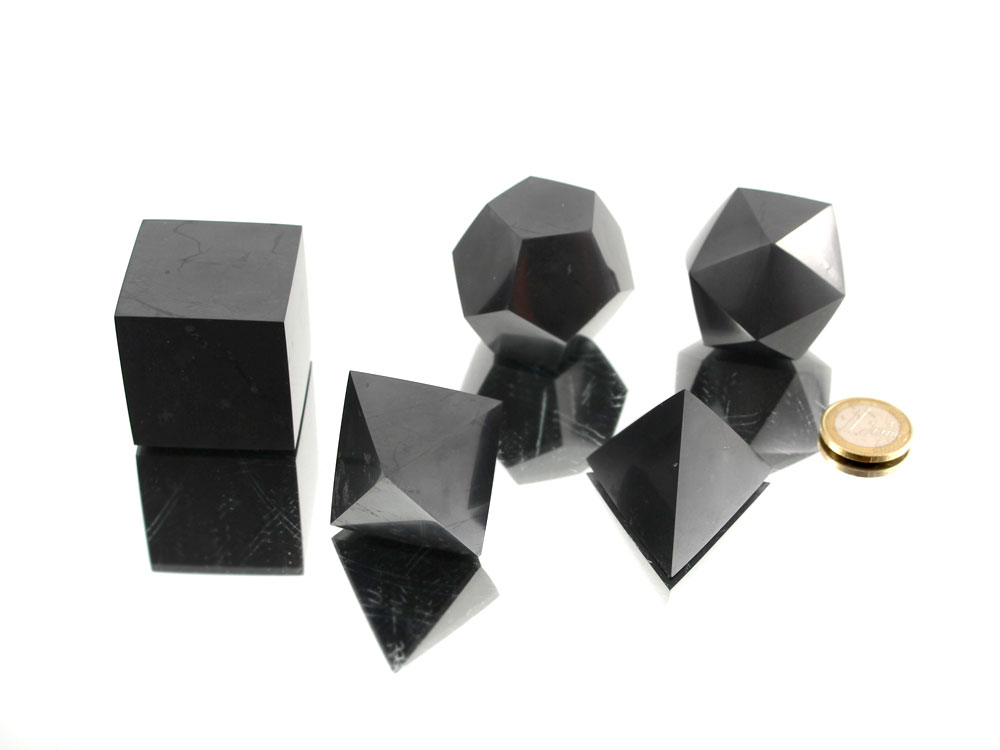 Platonic Solids Set Shungite - 1 set