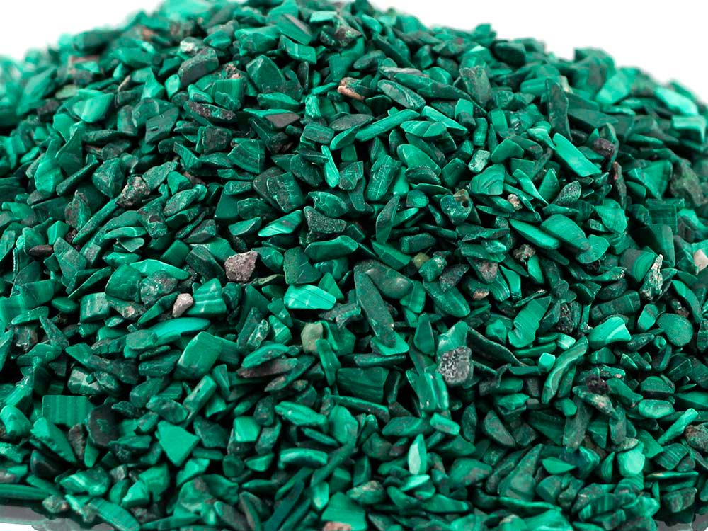 Malachite Tumbled Stones Super Micro - 1 lb