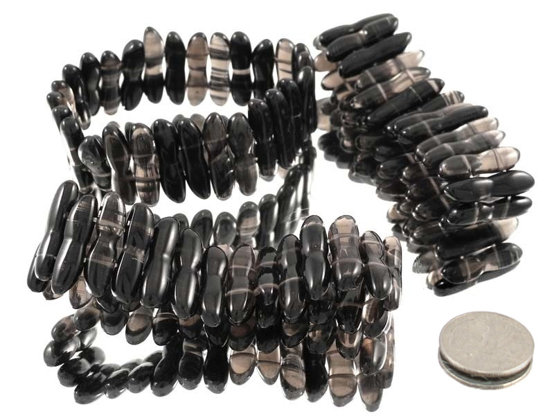 Midnight Lace Obsidian Bracelet 'Wave'