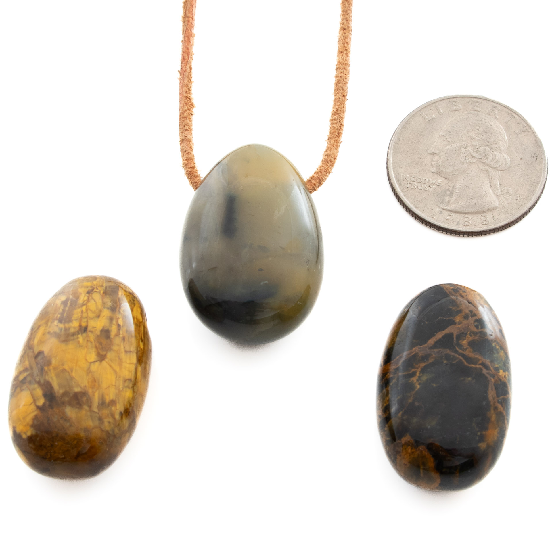 Nellite (Lionskin) Drop Bead Pendant