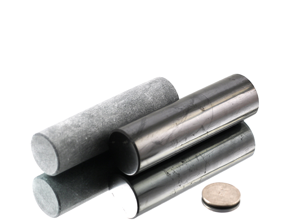 Shungite and Talc-Chloride Rods/Cylinders - 1 pair