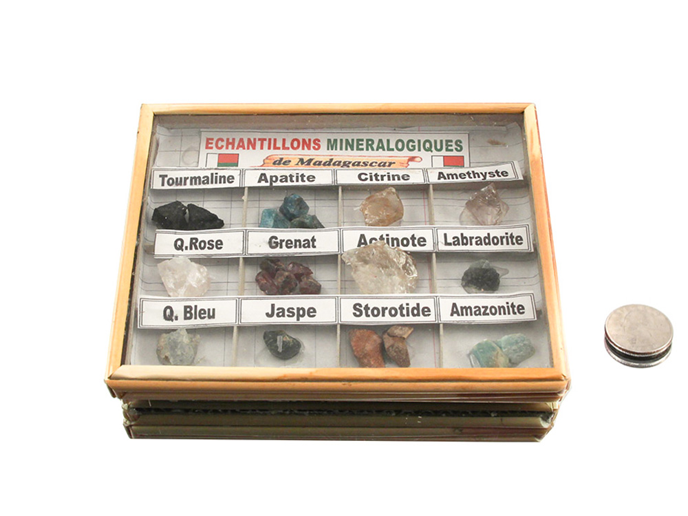12 Piece Madagascar Mineral Collection Box