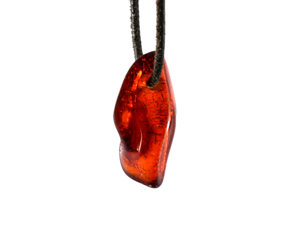 Tumbled Amber Pendants - 1 pc