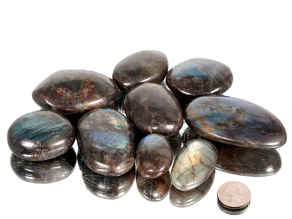 Labradorite XL Tumbled Stones - 1 lb