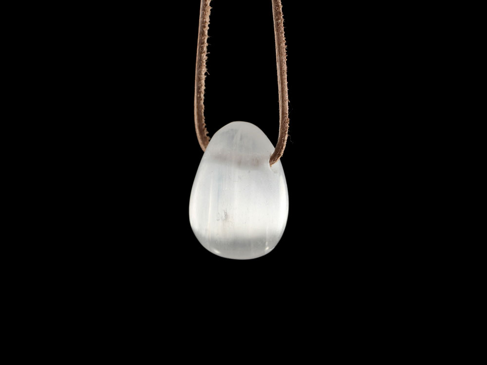 Selenite Drop Bead Pendant