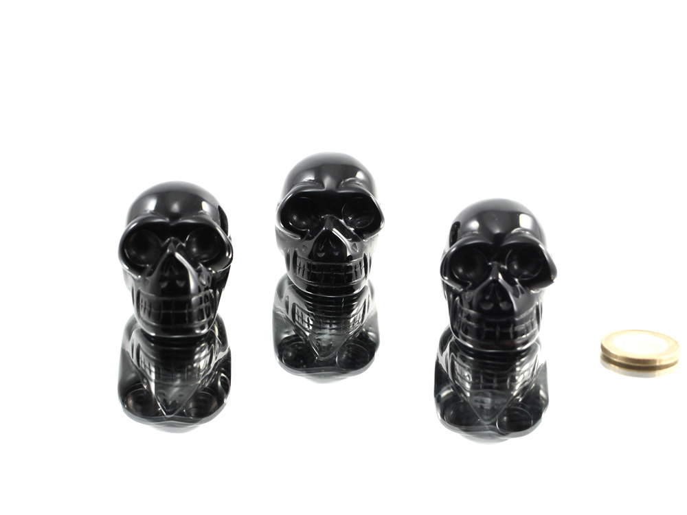 Midnight Lace Obsidian Small Skull - 1 pc