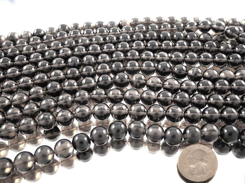 Midnight Lace Obsidian Bead Strand 12 mm