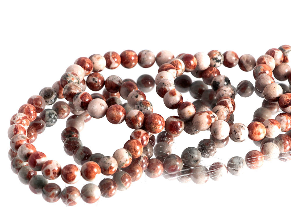 Garnet in Wollastonite Bracelet 8 mm - 1 pc