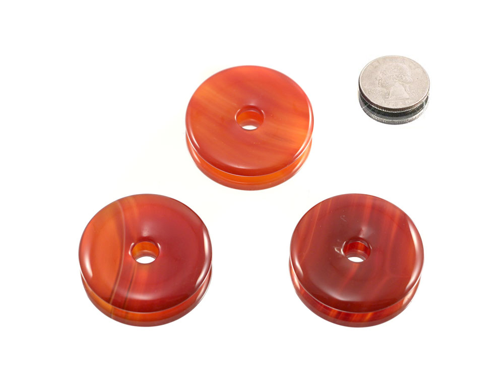 Carnelian Jewelry Donut 40 mm - 1 pc