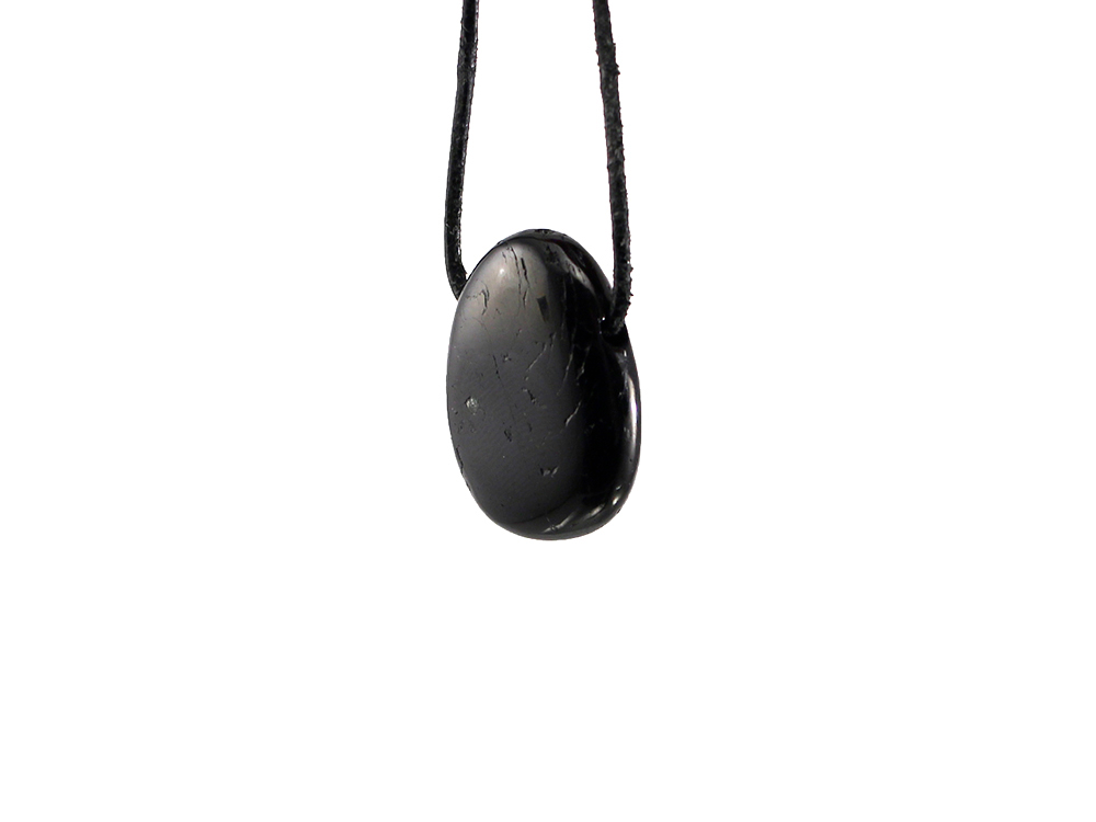 Black Tourmaline Drop Bead Pendant