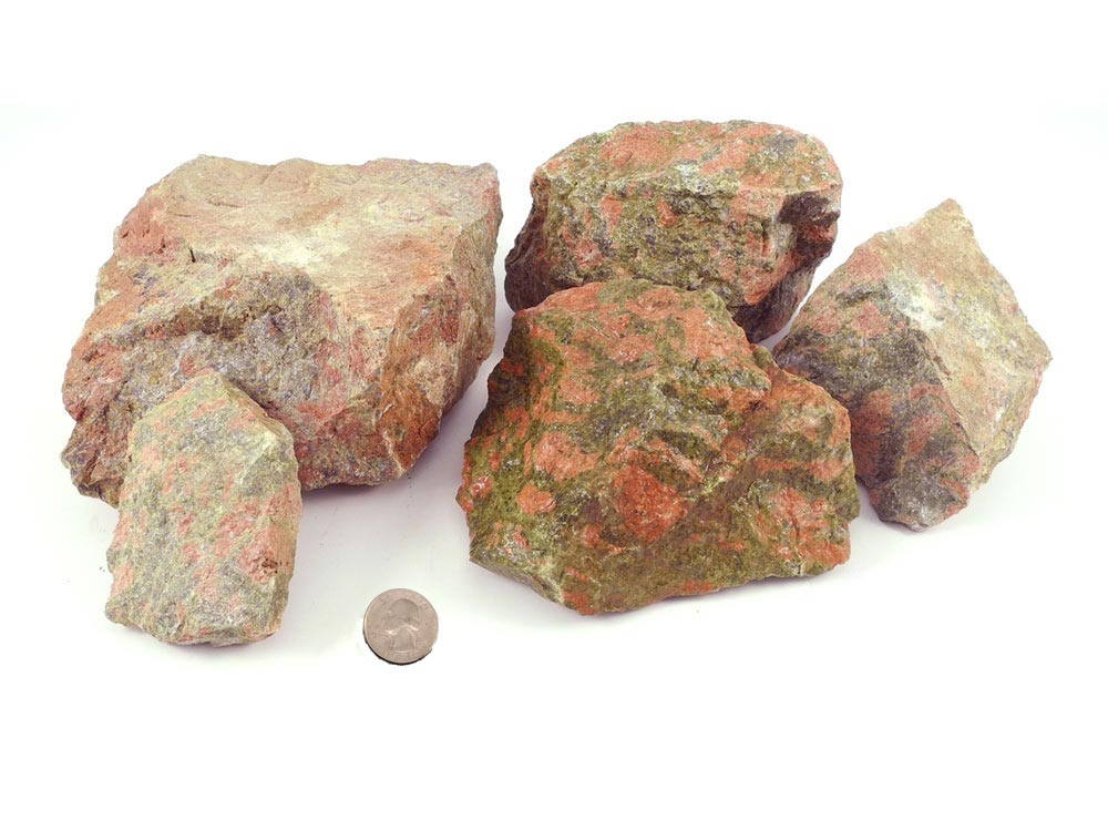 Unakite Rough Stones - 1 lb