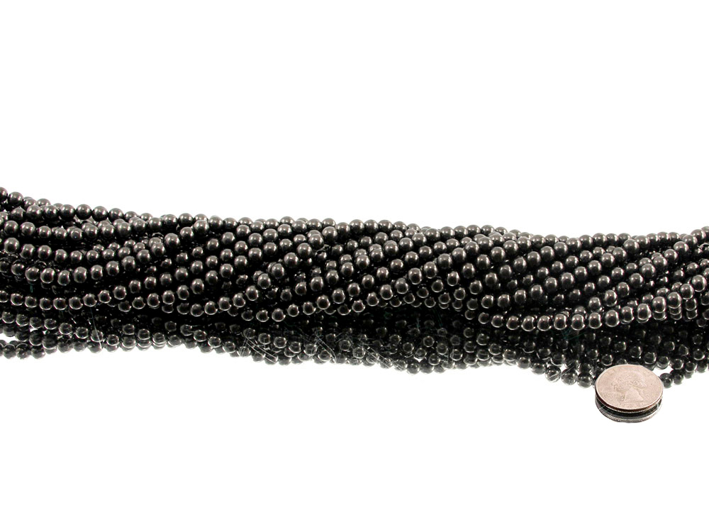 Shungite Bead Strand 8 mm - 1 pc
