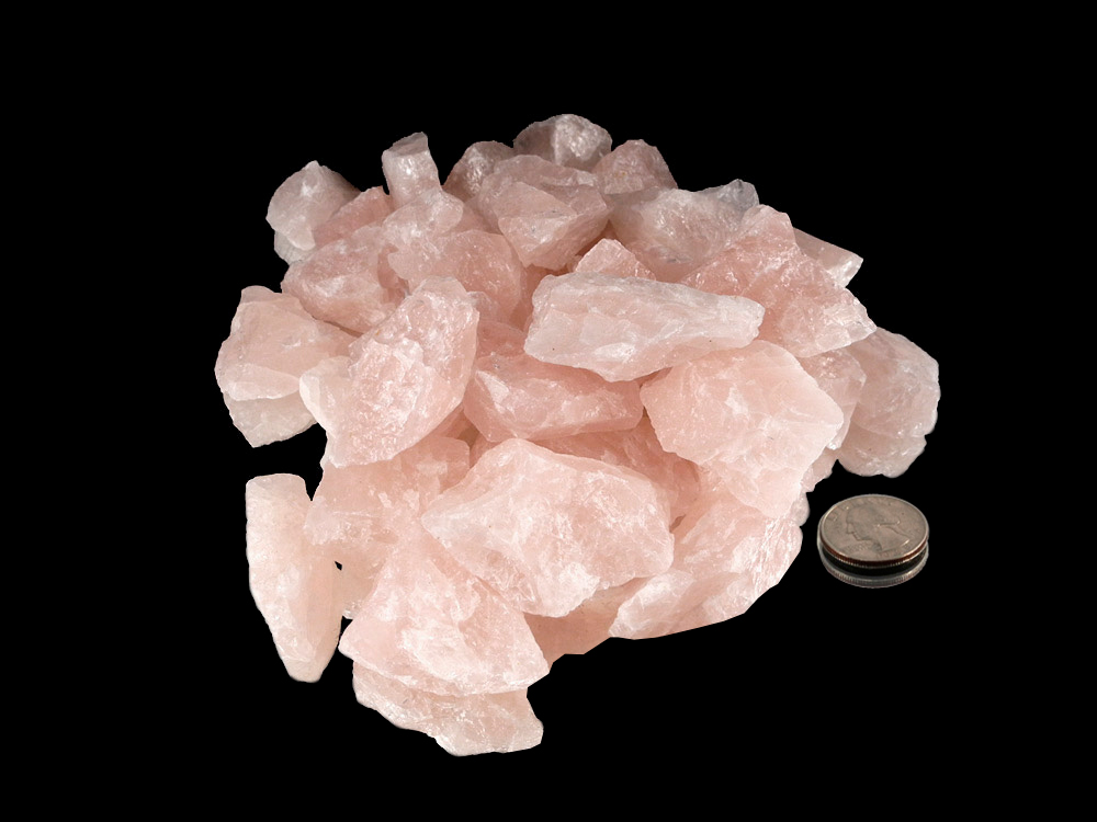 Rose Quartz Small Rough Stones (1-2 in) - 1 lb