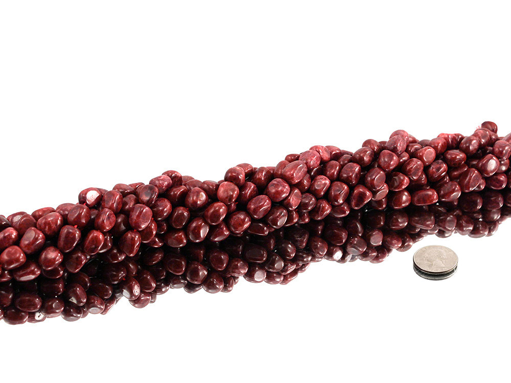 Thulite Nugget Bead Strand - 1 pc