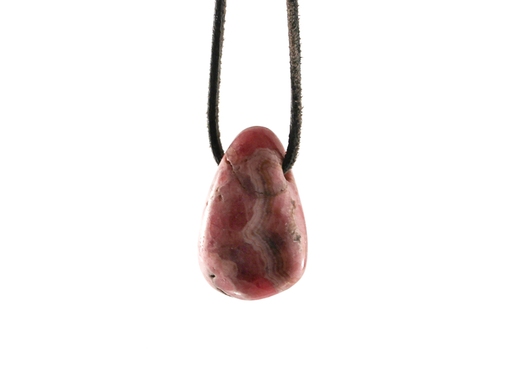 Rhodochrosite Drop Bead Pendant