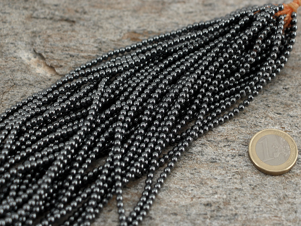 Hematite Bead Strand 3 mm - 1 pc