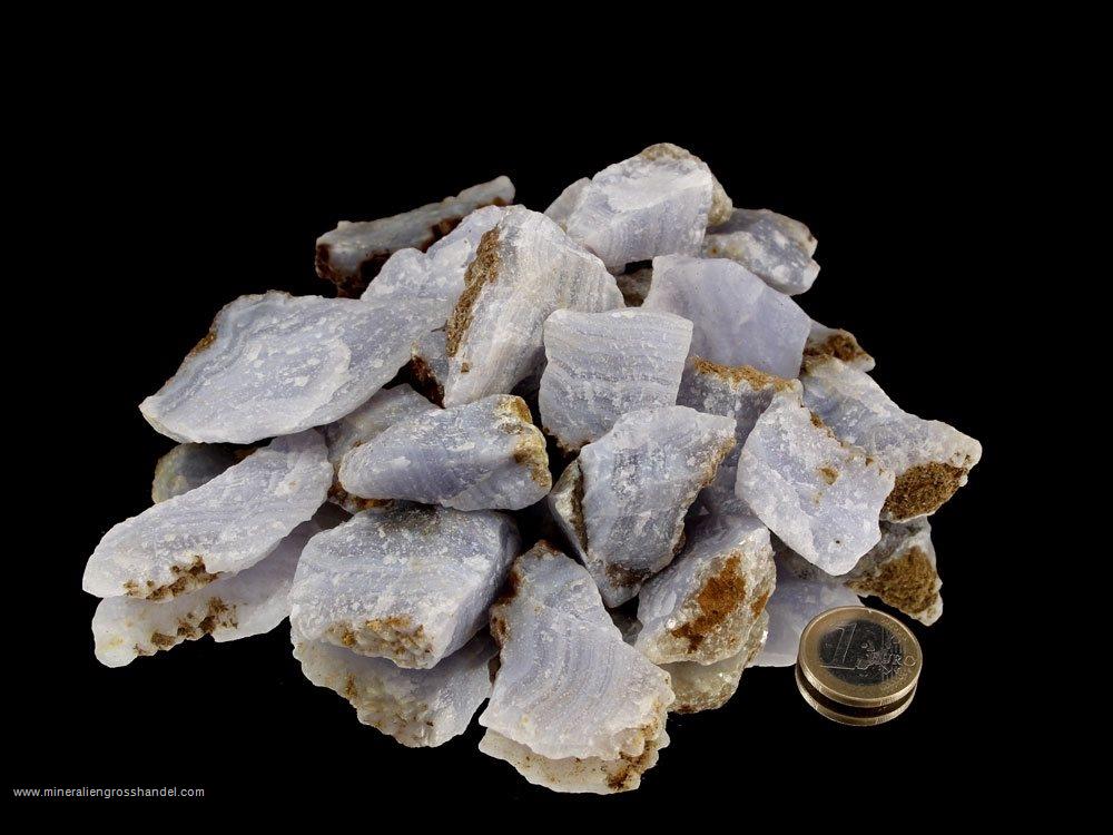 Blue Lace Agate Chips/Small Rough Stones - 1 lb