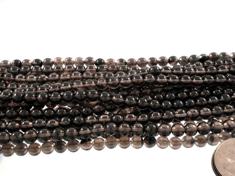 Midnight Lace Obsidian Bead Strand 8 mm