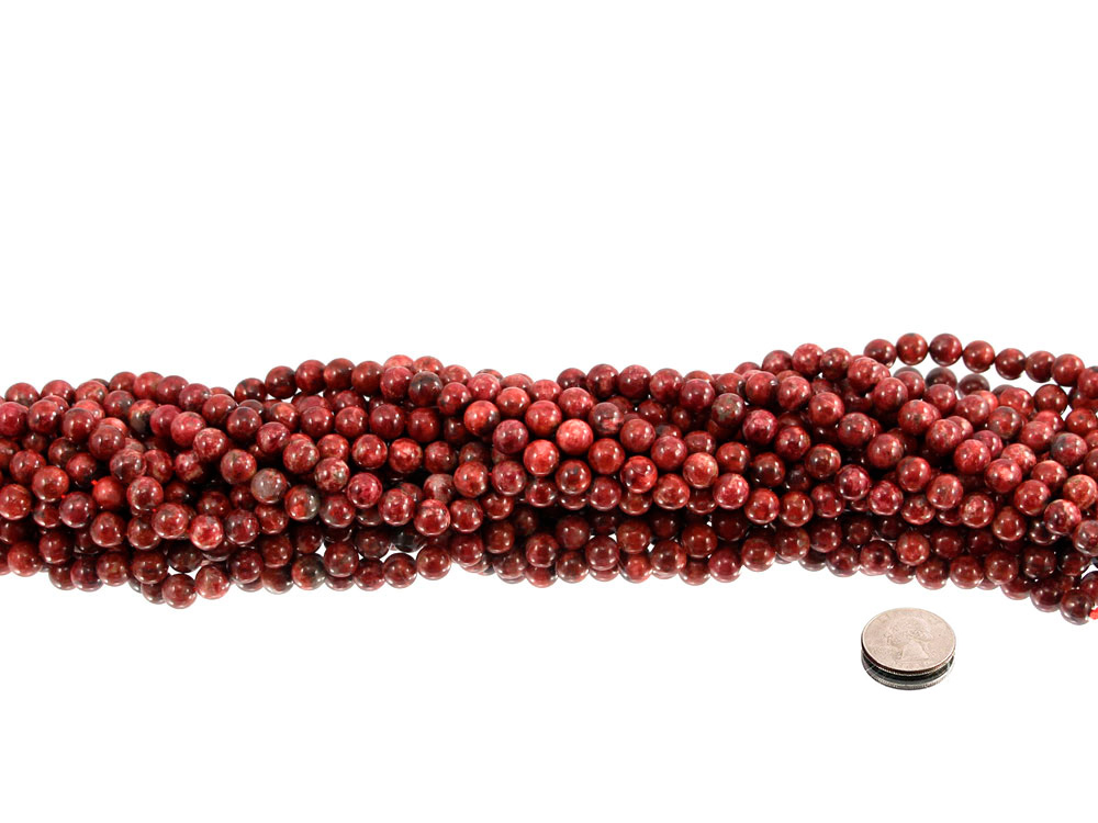 Thulite Bead Strand 10 mm - 1 pc