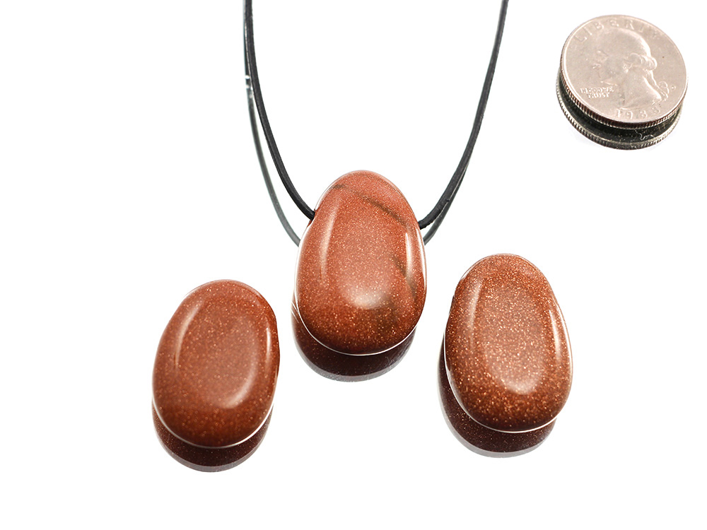 Goldstone Drop Bead Pendant