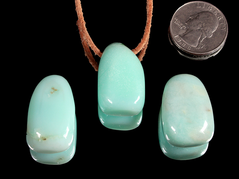 Chrysoprase Drop Bead Pendant - 1 pc